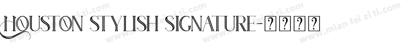 Houston stylish signature字体转换